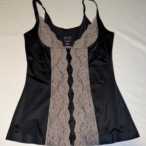 Victoria’s Secret Slimming Tank Womens L Black Lace Shapewear Cami